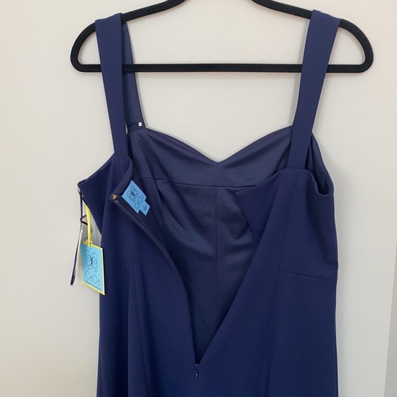 CeCe Mood Blue Sleeveless Dress. - Picture 3 of 11